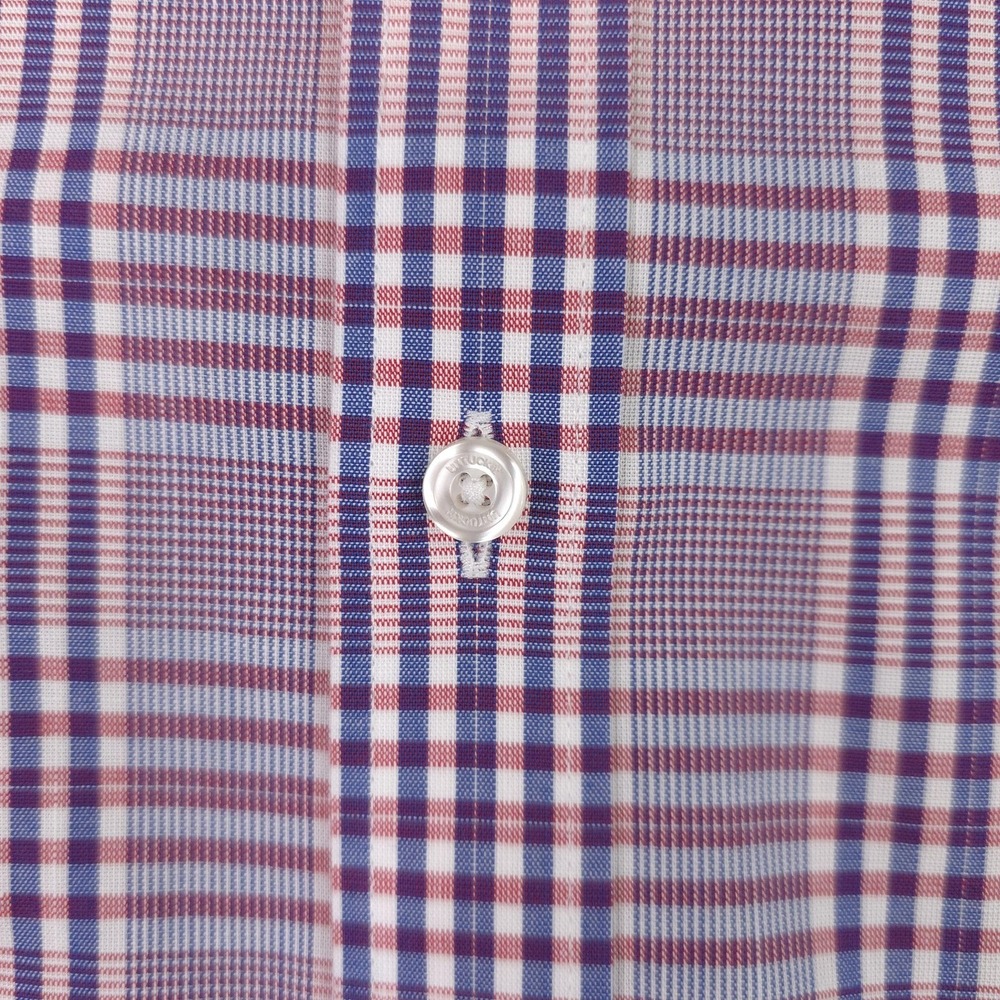UNTUCKit Shirt Mens XL Red Glen Plaid Reventon Long Sleeve Wrinkle Free Cotton - Picture 4 of 13
